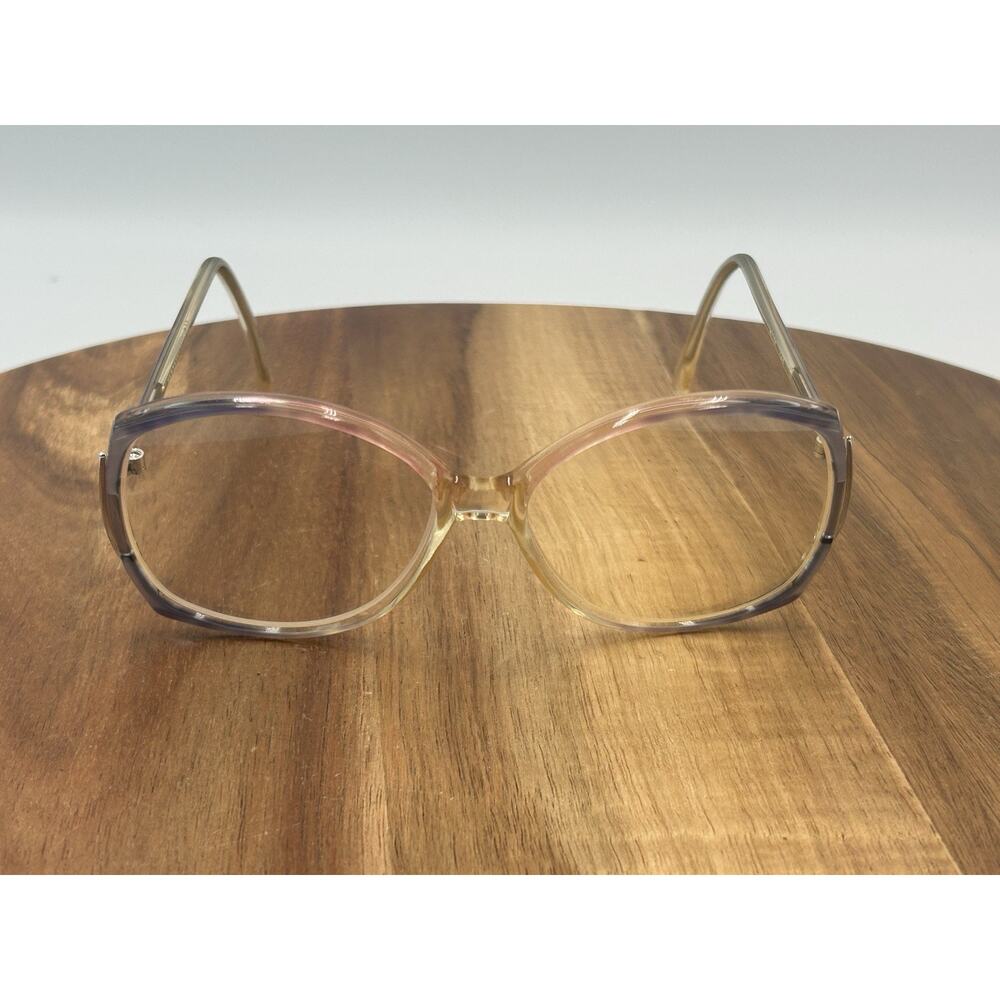 Kenmark Verona Eyeglasses Oversized 70s Square Gradient Pink Blue Frames Only